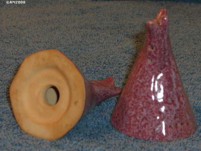 Teepee shakers glazed red bud